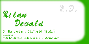 milan devald business card